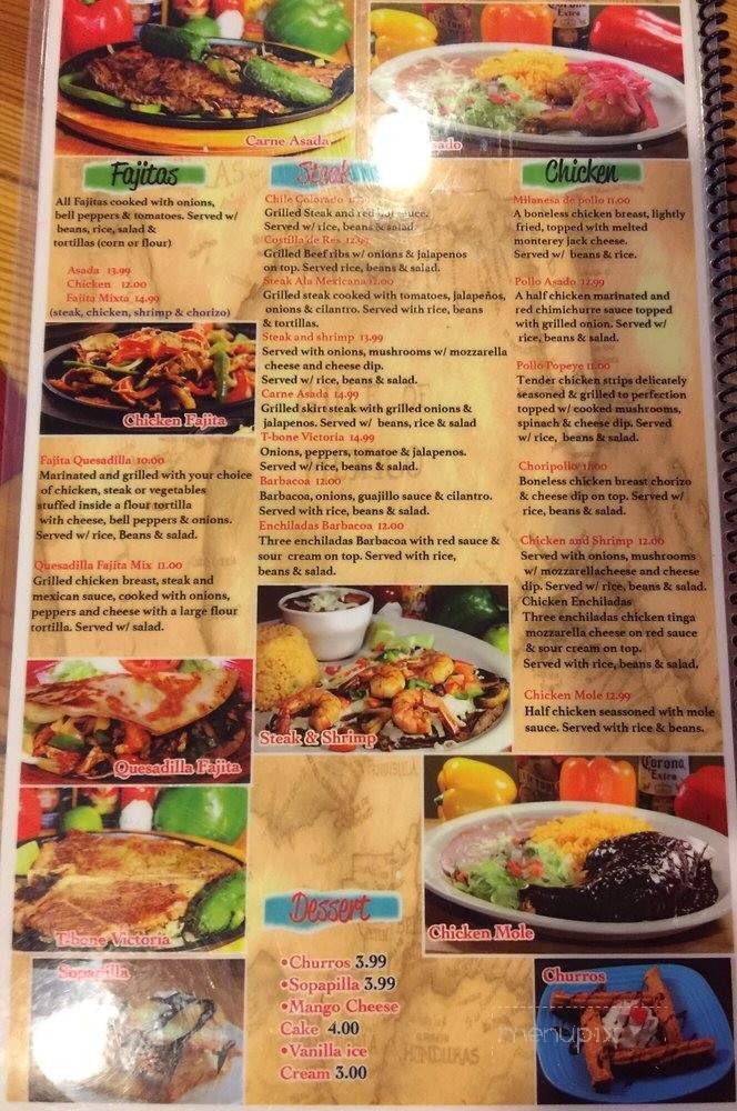 Victoria Mexican Restaurant - Louisville, KY menu_pic
