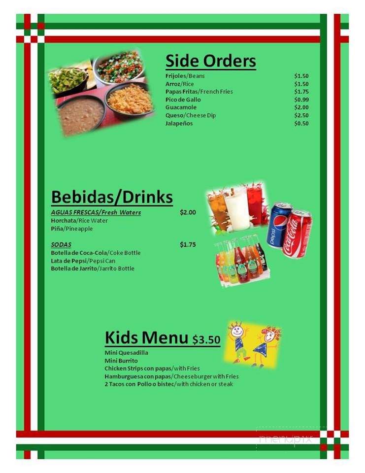 Tacos Y Nieves Calvillo - Danville, IL menu_pic