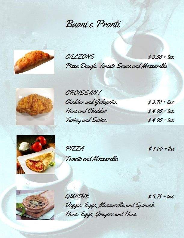 Java Therapy - San Diego, CA menu_pic