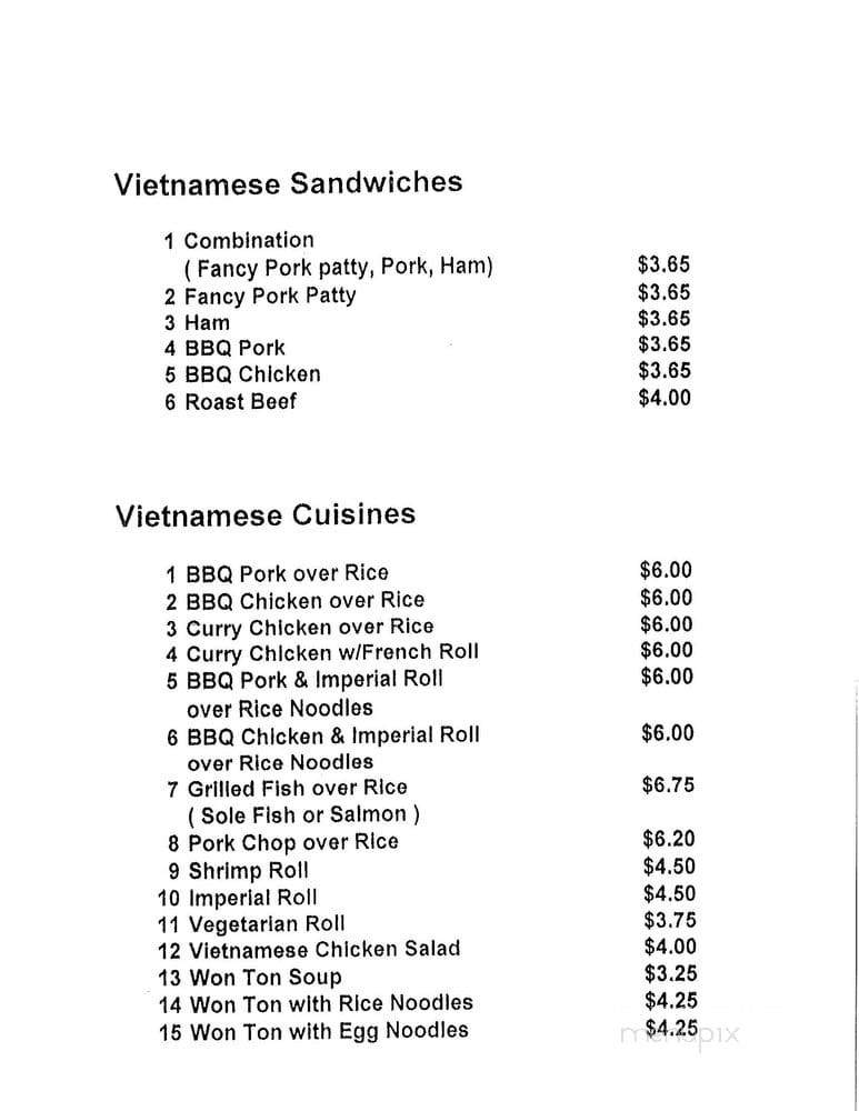 Boston Cafe - San Francisco, CA menu_pic