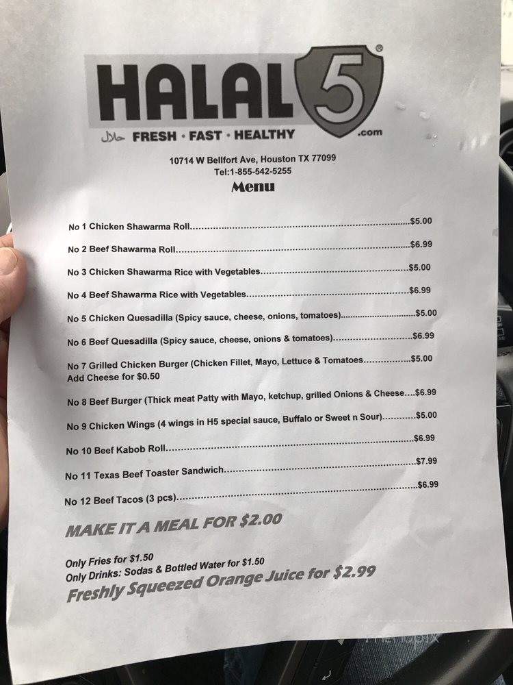 /28292745/Halal-5-Menu-Houston-TX - Houston, TX