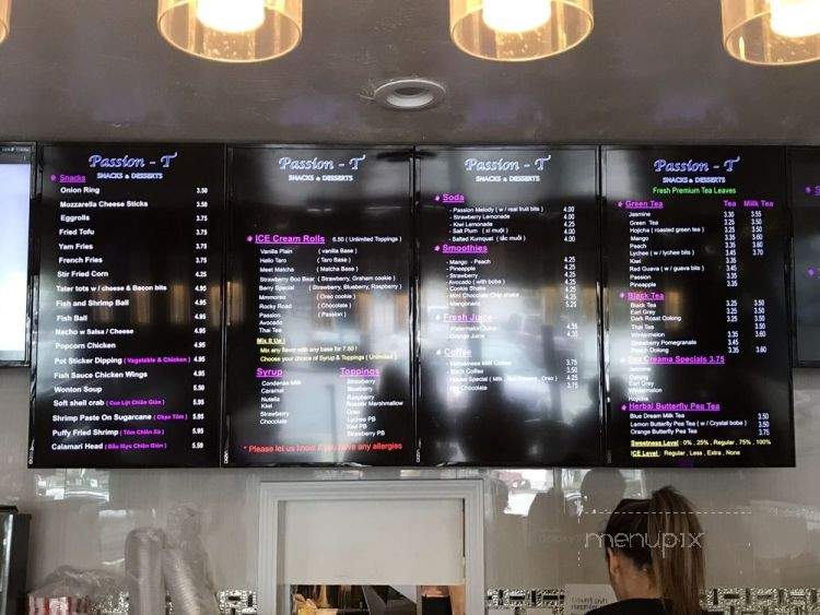 Passion-T Snacks and Desserts - San Jose, CA menu_pic