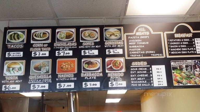Tortilleria El Charrito - Dallas, TX menu_pic