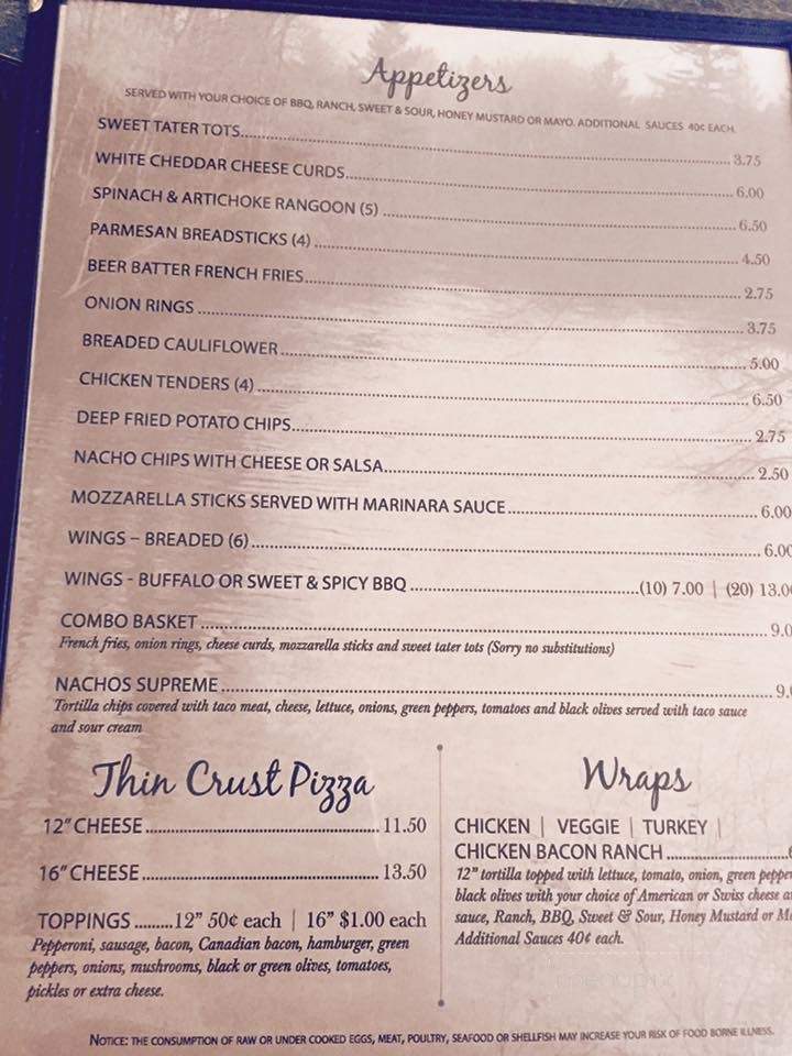 Dan and Tim's Riverside - Crivitz, WI menu_pic