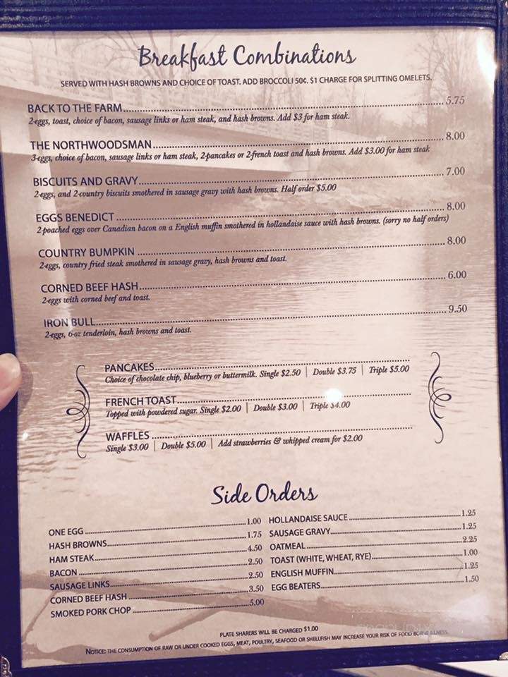 Dan and Tim's Riverside - Crivitz, WI menu_pic