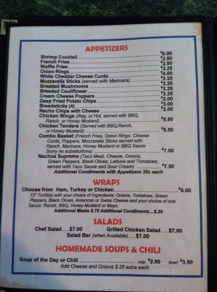 Dan and Tim's Riverside - Crivitz, WI menu_pic