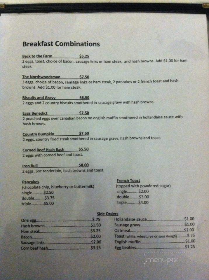 Dan and Tim's Riverside - Crivitz, WI menu_pic
