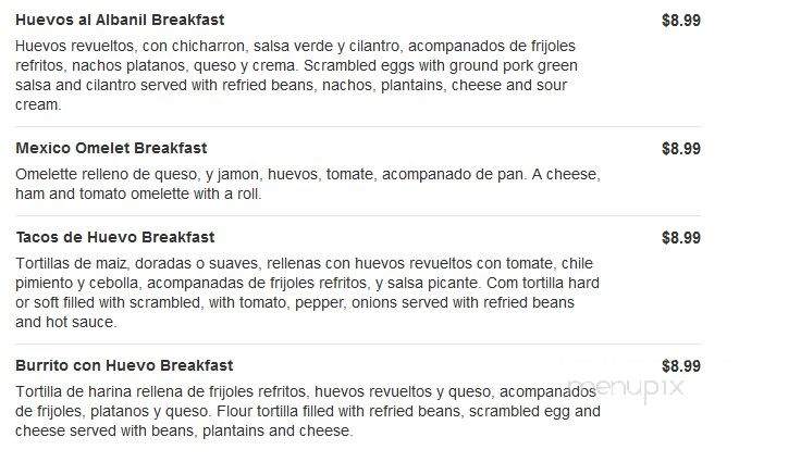La Hacienda Bar and Grill - Hagerstown, MD menu_pic