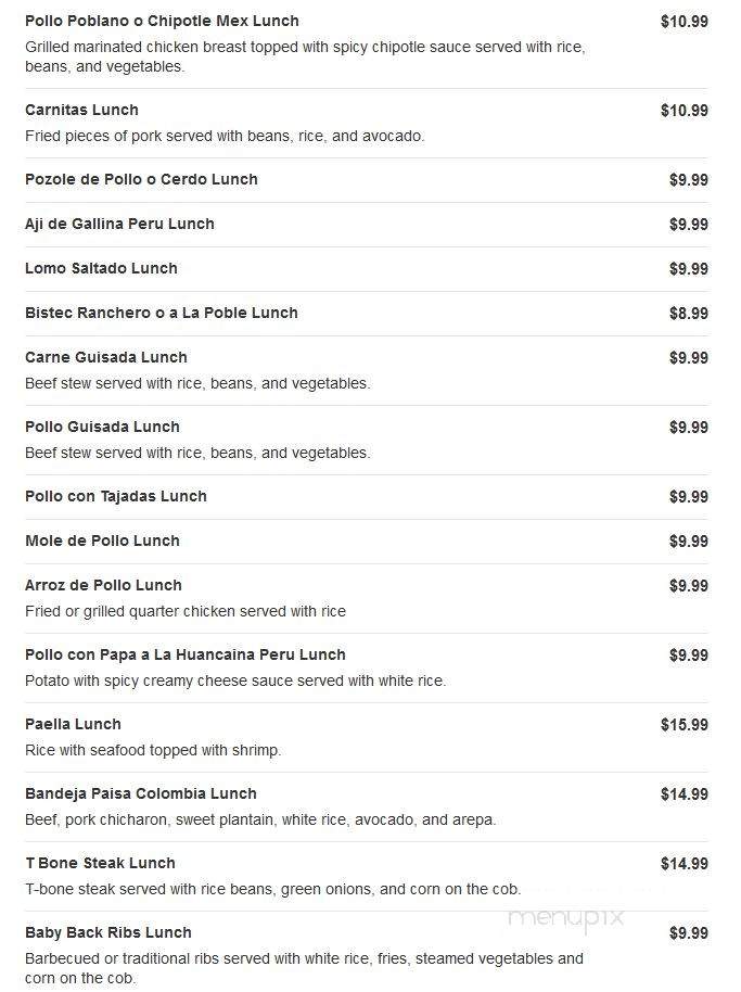 La Hacienda Bar and Grill - Hagerstown, MD menu_pic