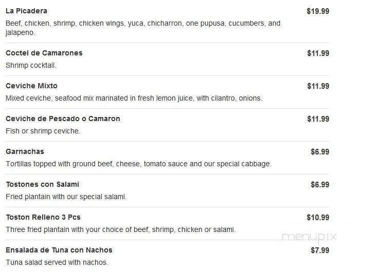 La Hacienda Bar and Grill - Hagerstown, MD menu_pic