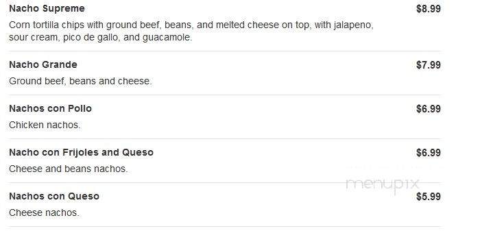La Hacienda Bar and Grill - Hagerstown, MD menu_pic