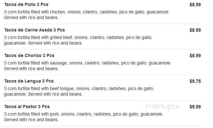 La Hacienda Bar and Grill - Hagerstown, MD menu_pic