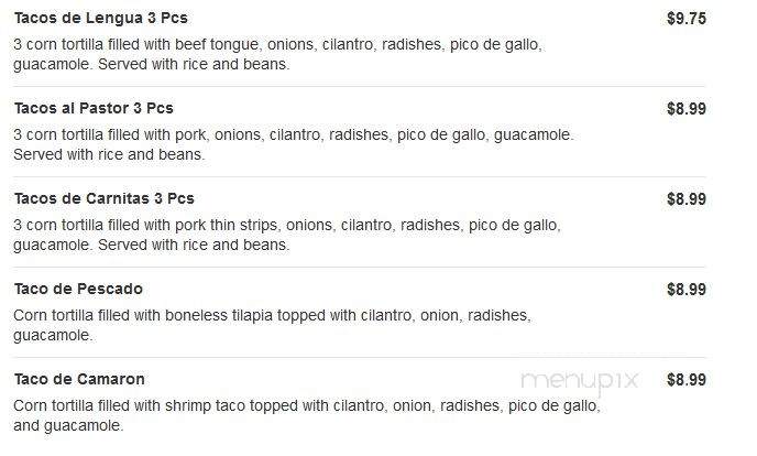 La Hacienda Bar and Grill - Hagerstown, MD menu_pic