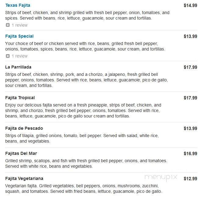La Hacienda Bar and Grill - Hagerstown, MD menu_pic