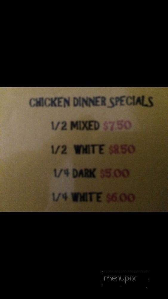 Thunder Lake Lodge - Crivitz, WI menu_pic