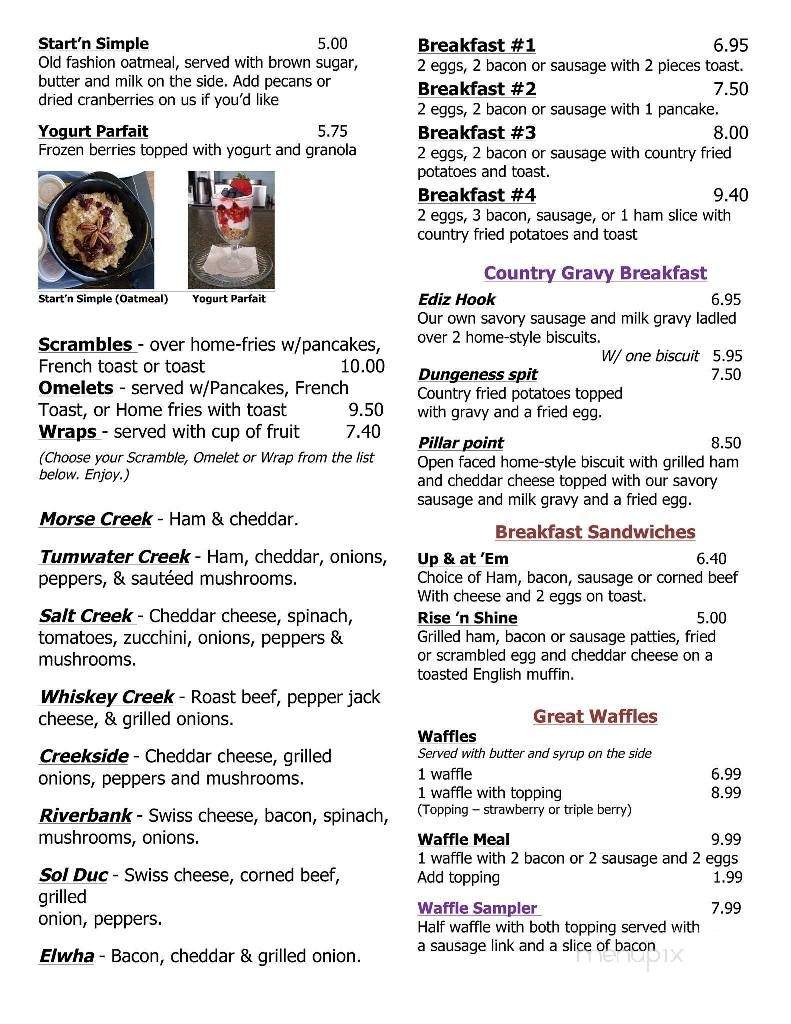 The Empossible Eden Cafe - Port Angeles, WA menu_pic