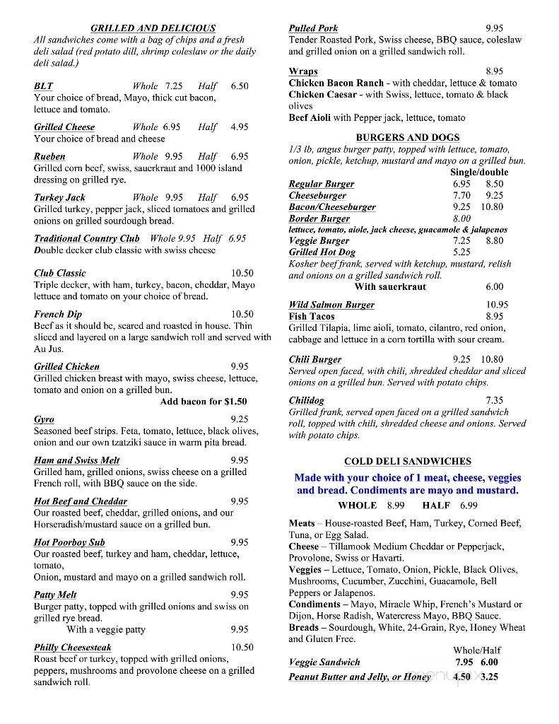 The Empossible Eden Cafe - Port Angeles, WA menu_pic
