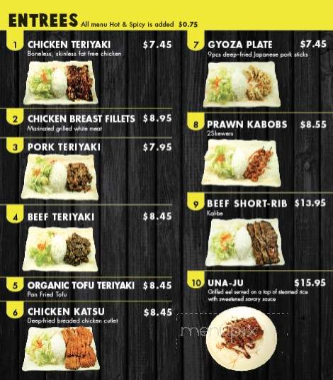 Miako Teriyaki - Dallas, TX menu_pic