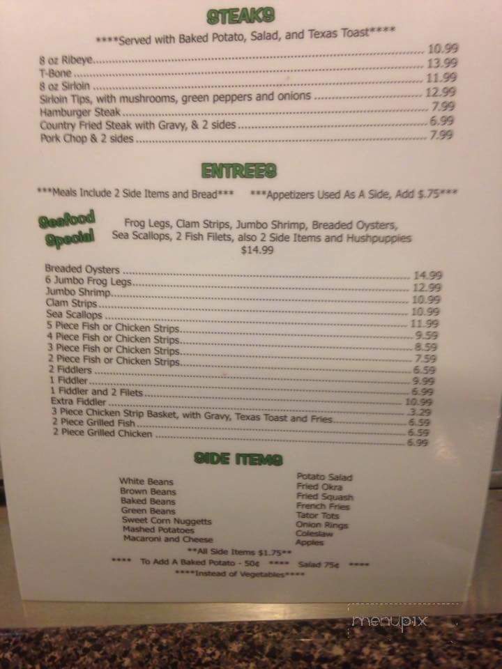 Twin Lakes Paylakes & Restaurant - Beaver Dam, KY menu_pic