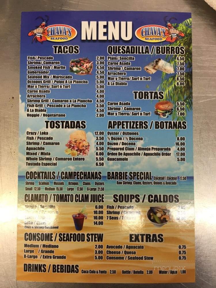 Mariscos Chavas - San Diego, CA menu_pic