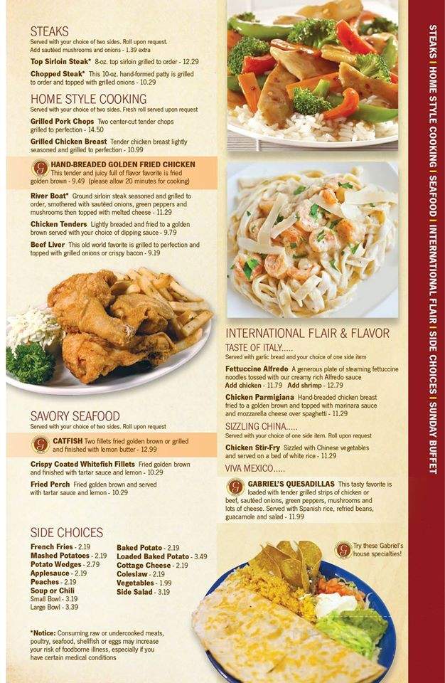 Gabriel's Pancake House - Peru, IN menu_pic