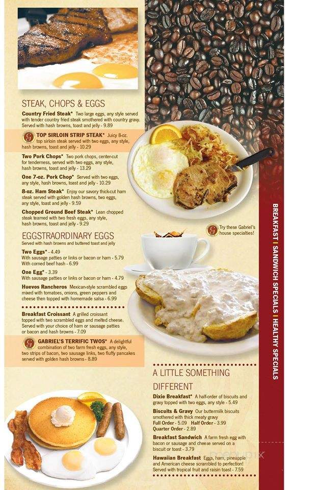 Gabriel's Pancake House - Peru, IN menu_pic