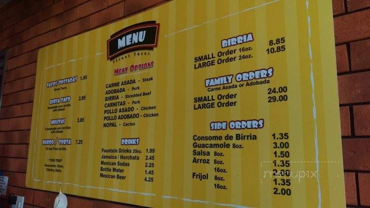 Taqueria Revolucion - Chula Vista, CA menu_pic