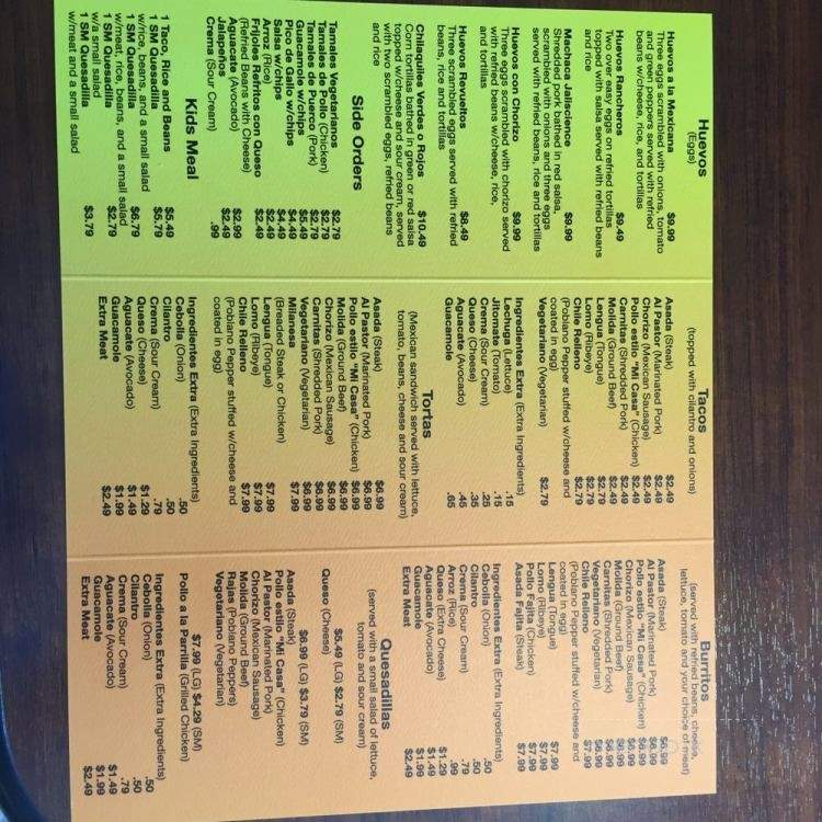 Mi Casa - Bloomingdale, IL menu_pic