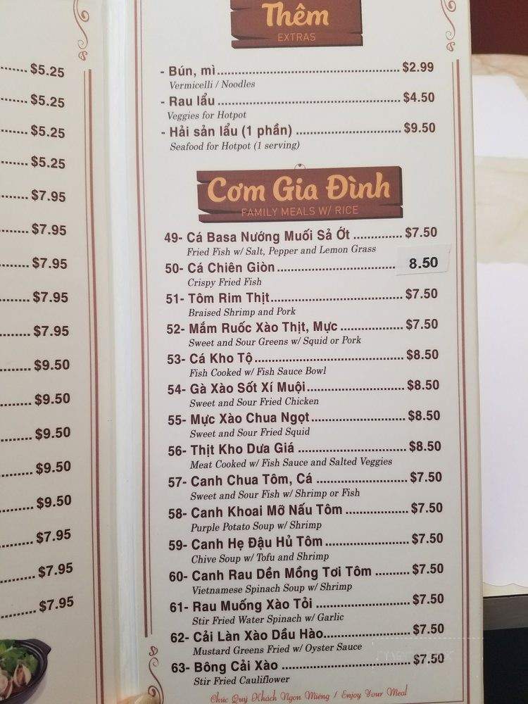 Five Flavors Restaurant - Garden Grove, CA menu_pic