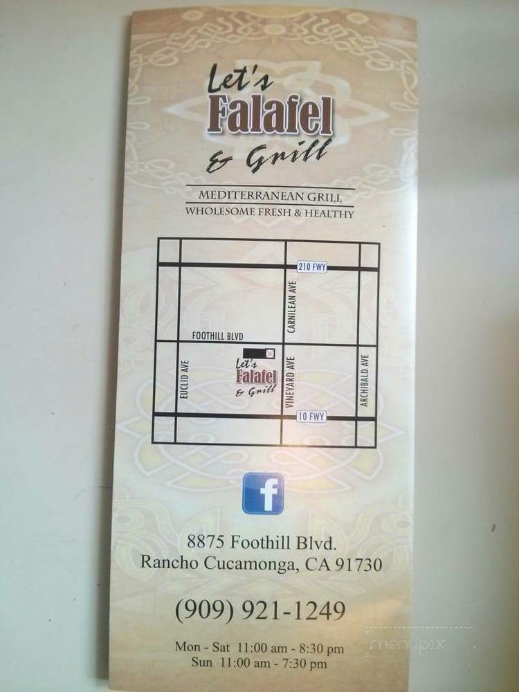 /28313939/Lets-Falafel-and-Grill-Menu-Rancho-Cucamonga-CA - Rancho Cucamonga, CA