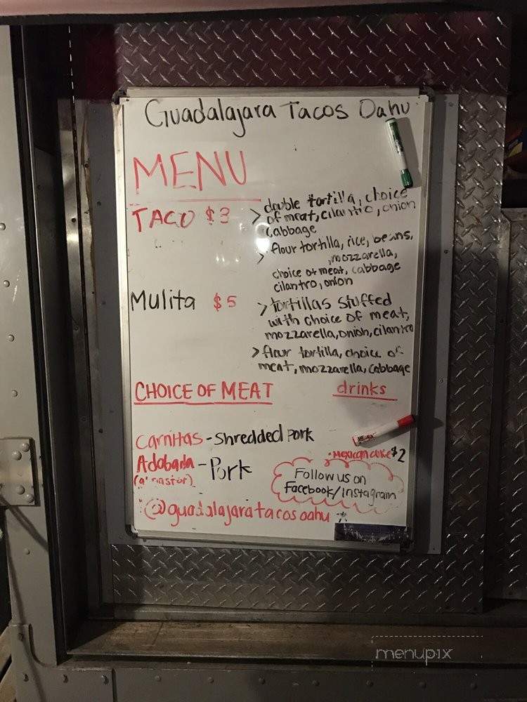 Guadalajara Tacos - Kapolei, HI menu_pic