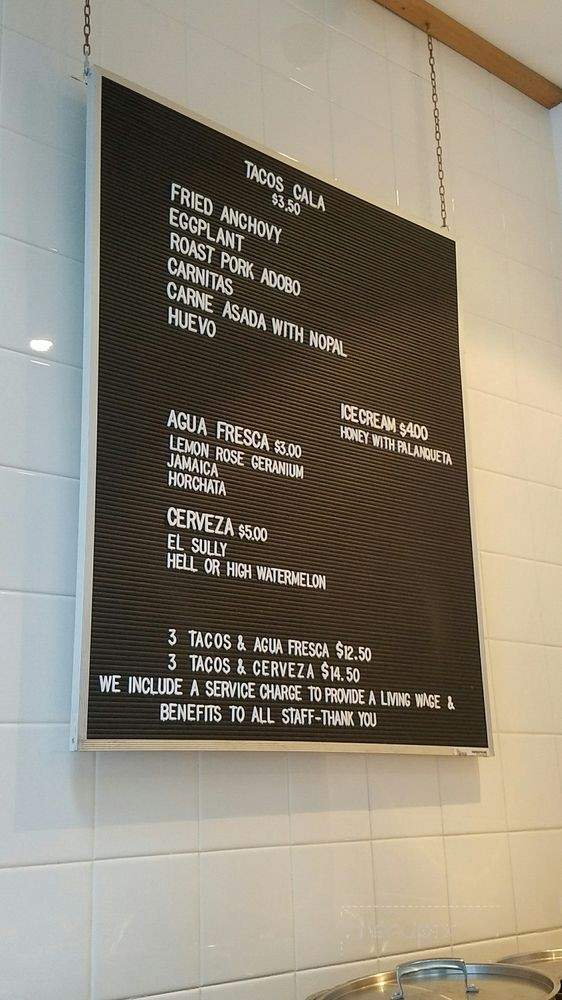 Tacos & Tapas Cala - San Francisco, CA menu_pic