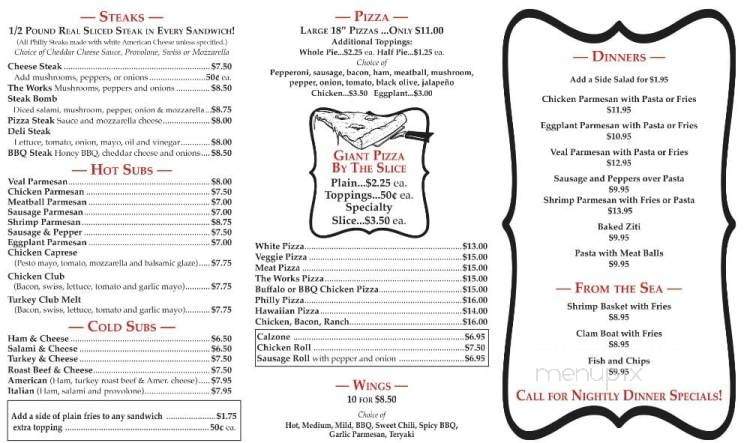 Danny's Steakout & Pizza - Liberty, NY menu_pic