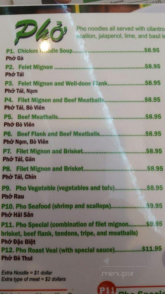 Pho Beef Noodle&Grill - Lewisville, TX menu_pic