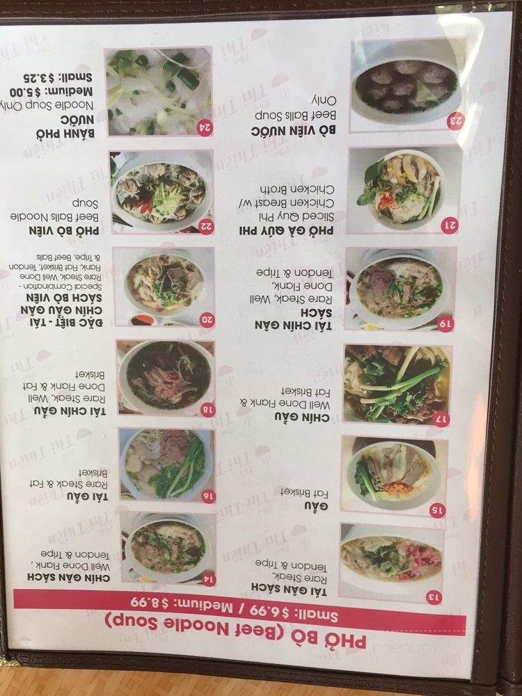 Pio Thi Thien - Garden Grove, CA menu_pic