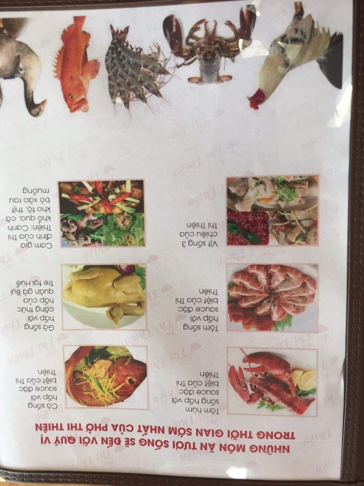 Pio Thi Thien - Garden Grove, CA menu_pic