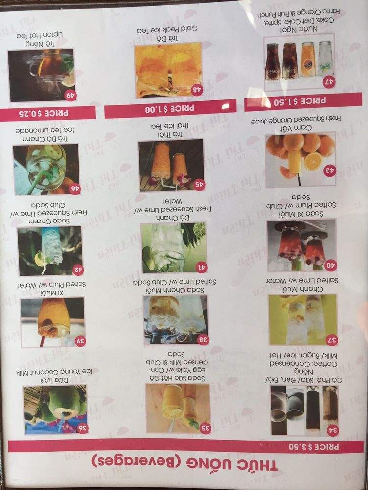 Pio Thi Thien - Garden Grove, CA menu_pic