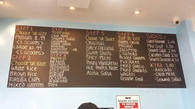 Poke Haus - Westminster, CA menu_pic
