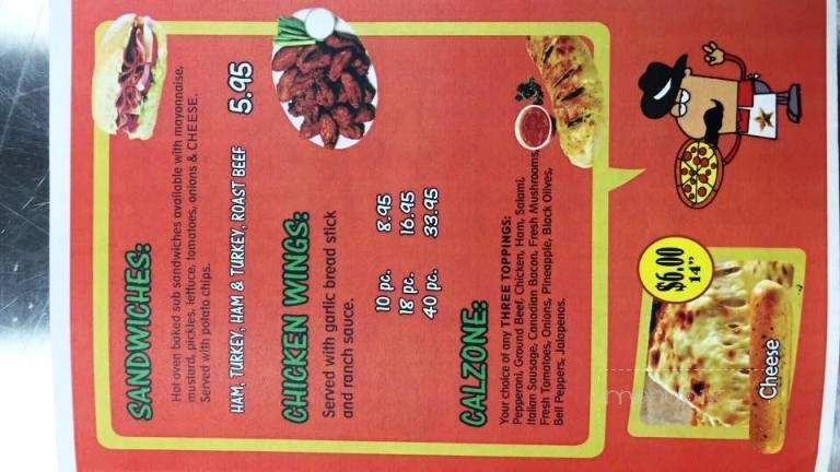 Rauliny's Pizzeria - Dallas, TX menu_pic