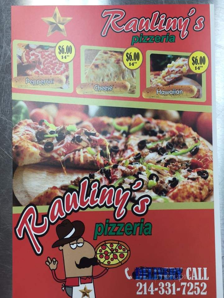 Rauliny's Pizzeria - Dallas, TX menu_pic