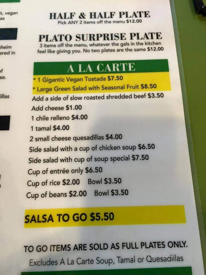 The Little One - Tucson, AZ menu_pic