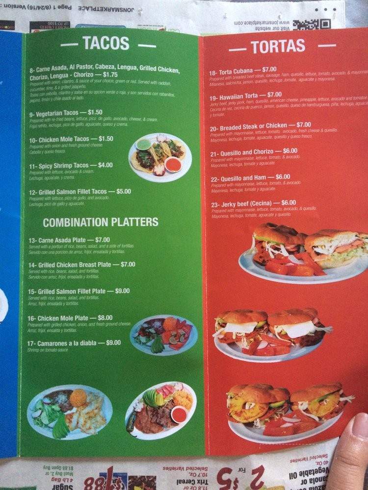 Daniel's Food Truck - Los Angeles, CA menu_pic