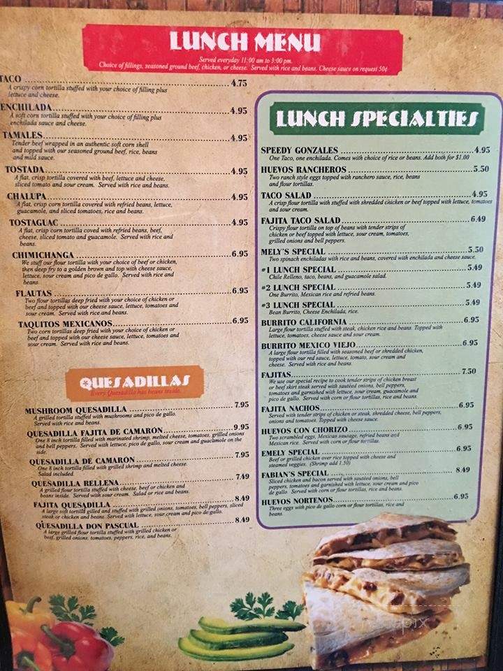 Mexico Viejo - Raymore, MO menu_pic