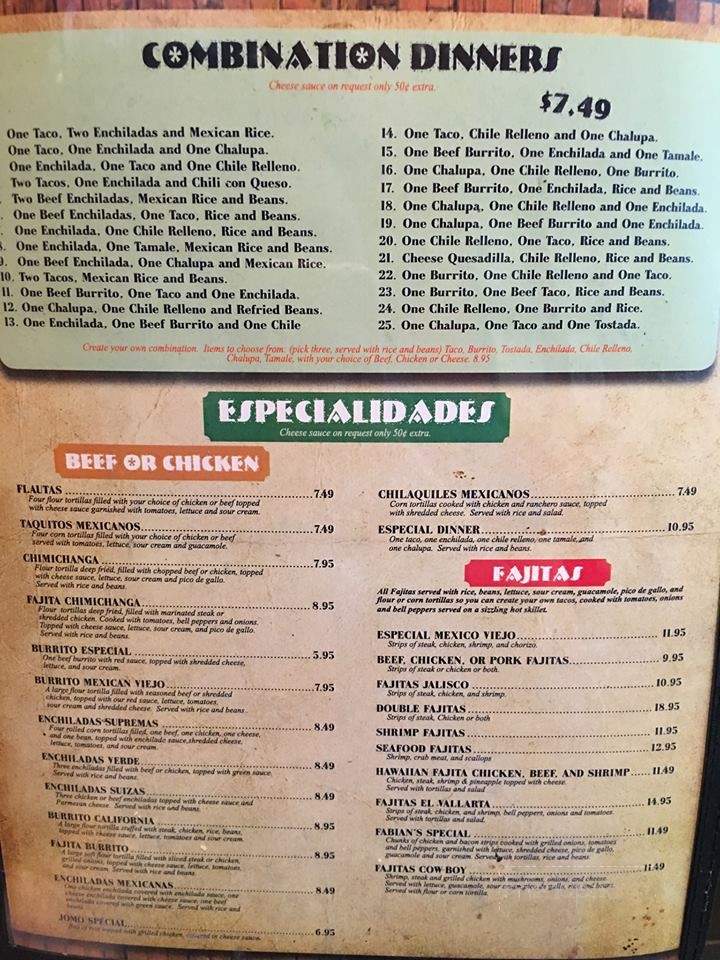 Mexico Viejo - Raymore, MO menu_pic