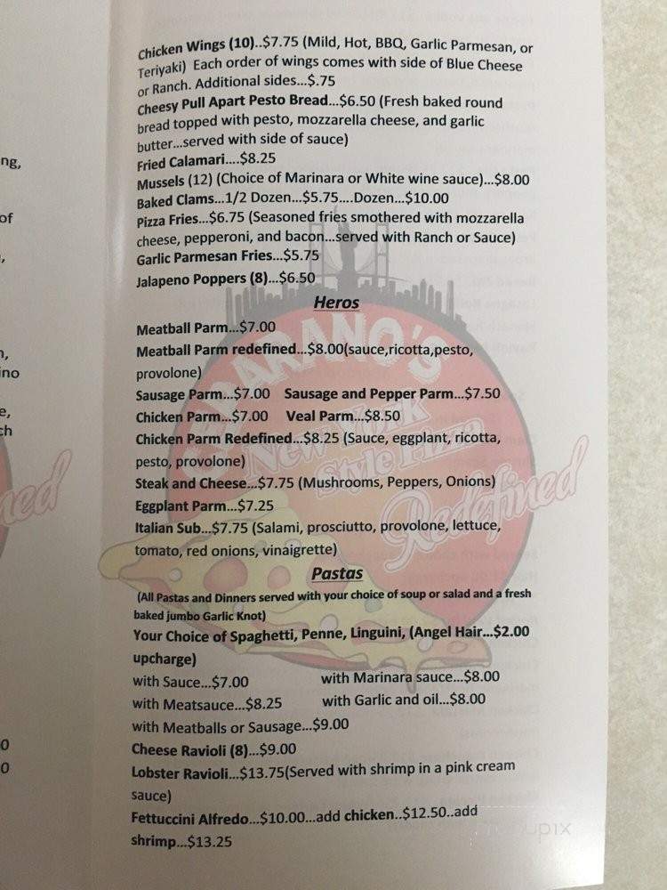 Ceparano's New York Style Pizza - Hudson, FL menu_pic