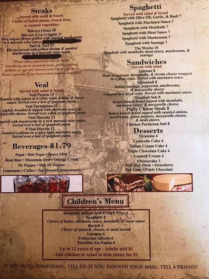 Leona's Italian Restaurant - Poteau, OK menu_pic