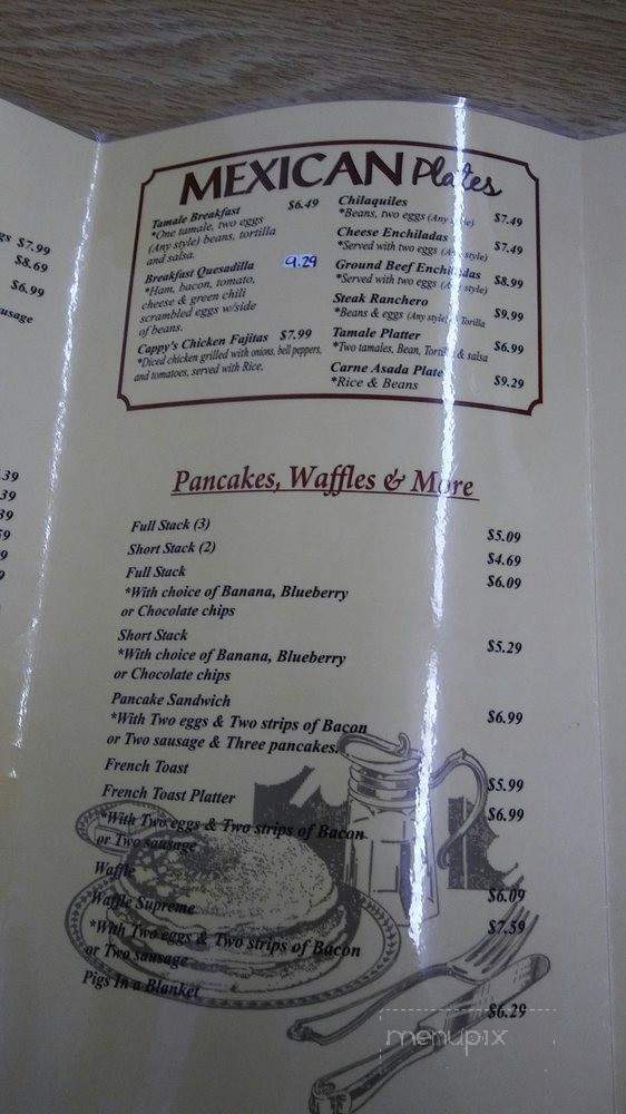 Cappy's Breakfast Cafe - Tucson, AZ menu_pic