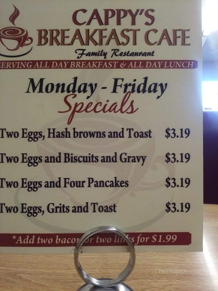 Cappy's Breakfast Cafe - Tucson, AZ menu_pic