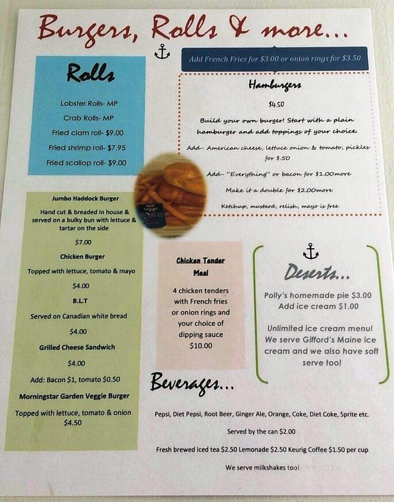 Tracy's Seafood - Sullivan, ME menu_pic