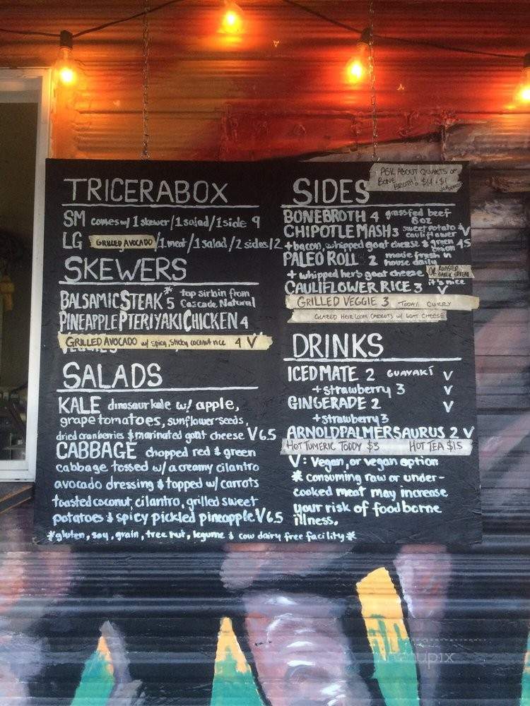 Jurassic Cart - Portland, OR menu_pic